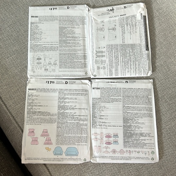 4 McCall’s doll clothes patterns - Picture 2 of 6